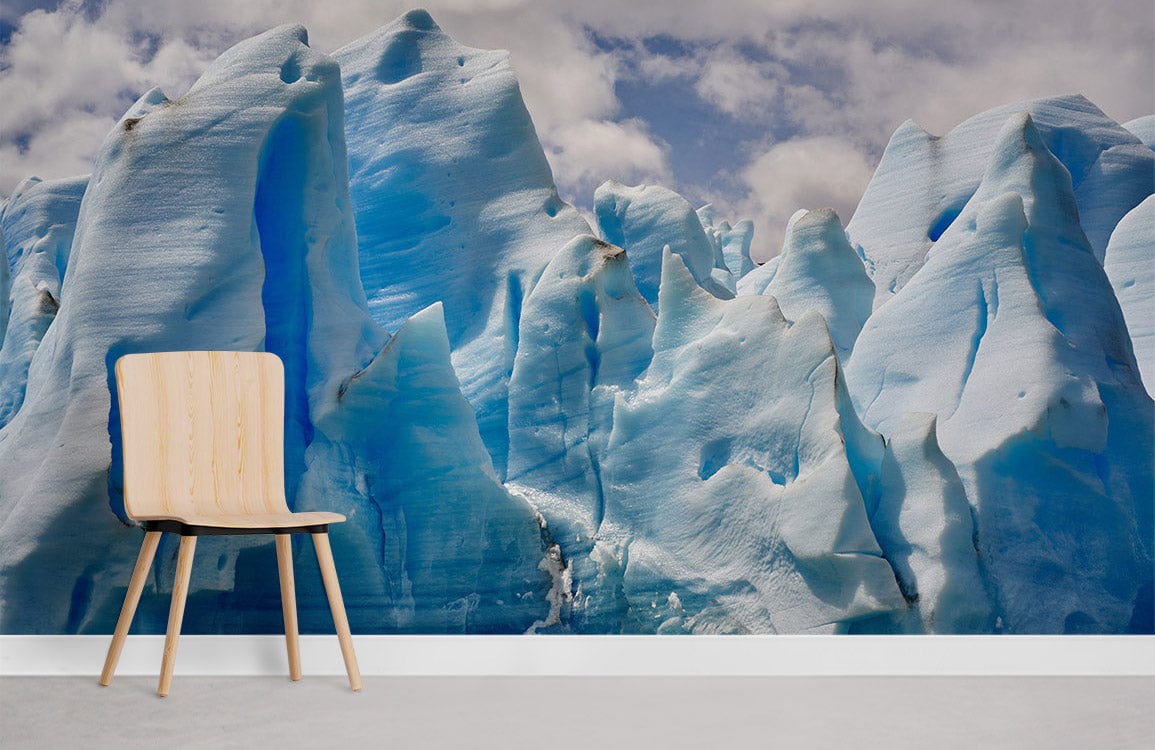 huge icebergs on land wallpaper design for home