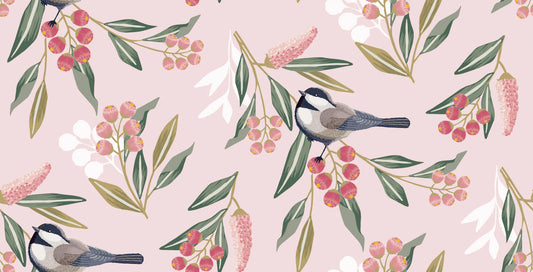 Branches & Sparrows Wallpaper Mural for the Bedroom