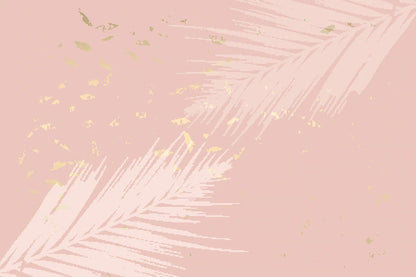 Design of a wallpaper with pink leaves for your house.