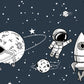 Astronaut space and galaxy wallpaper mural kids room