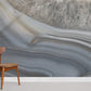 Rustic Wall Mural in Grey Ripple Marble