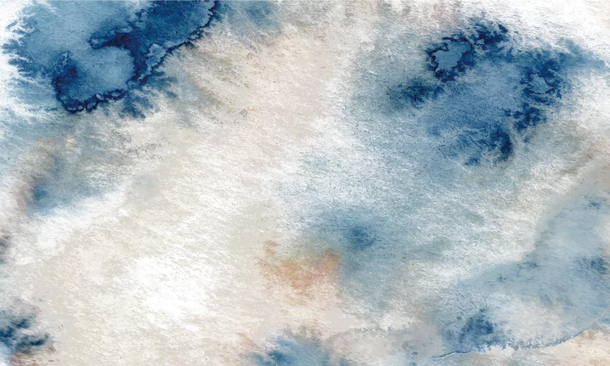 Abstract Watercolor Blue Cloud Mural Wallpaper