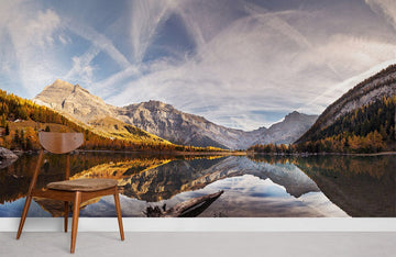 Serene Mountain Reflection Lake Landscape Wall Mural