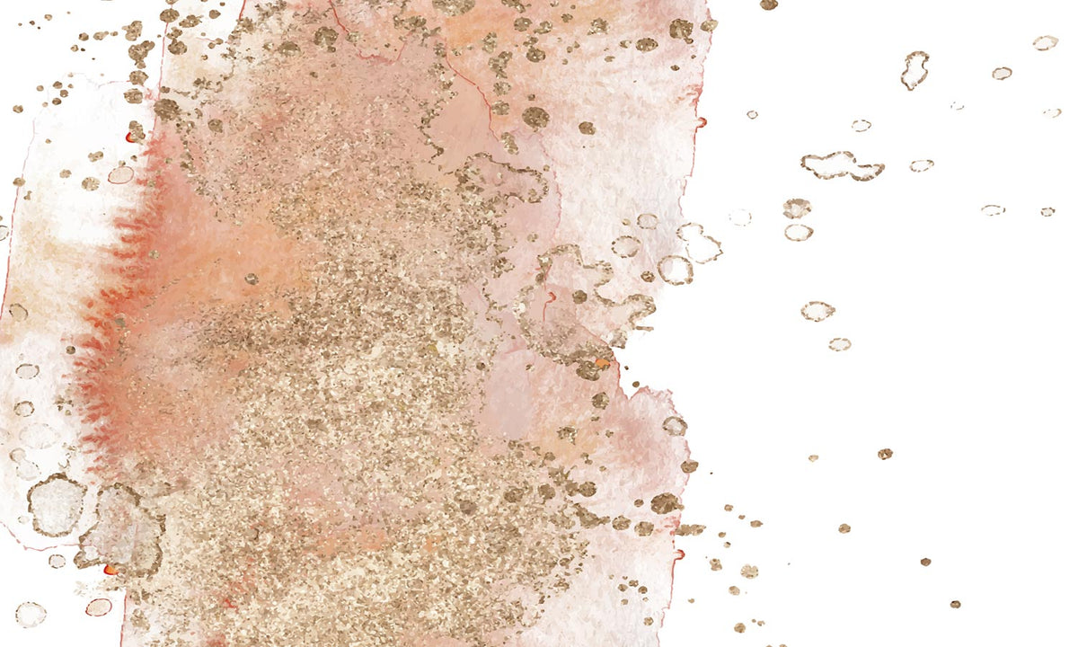 Gold Splash Abstract Watercolor Mural Wallpaper