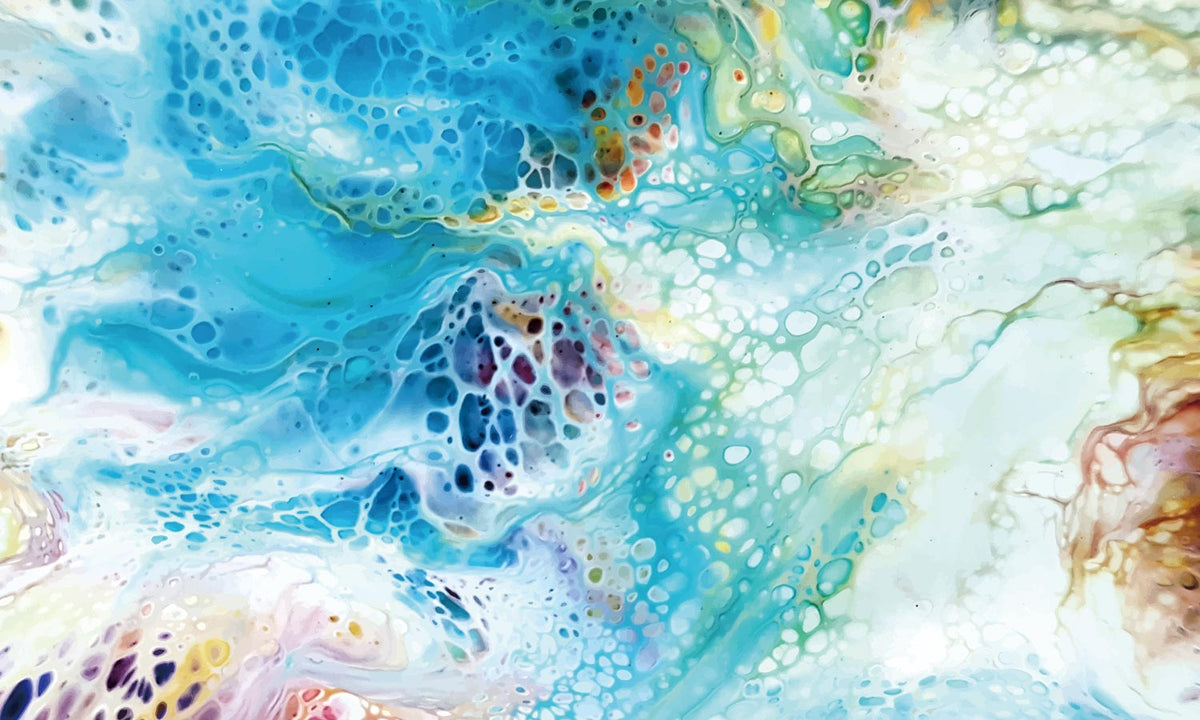 Abstract Color Burst Art Mural Wallpaper