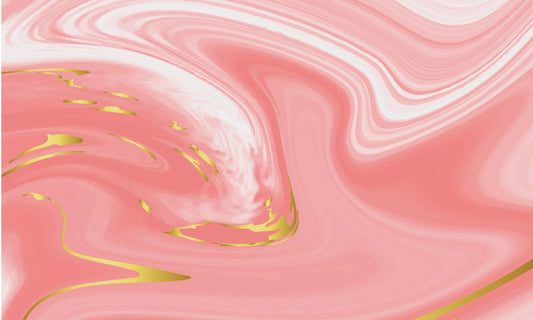 Wallpaper mural for home decoration featuring a pink abstract marble design.