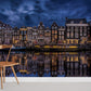 Amsterdam scenery in bad weather wallpaper for rome