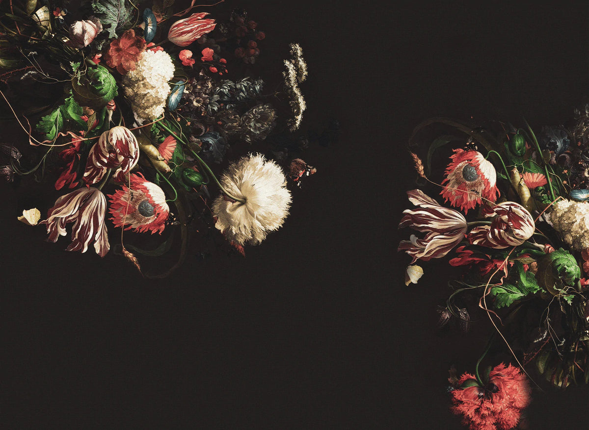 Dark Floral Classic Mural Wallpaper