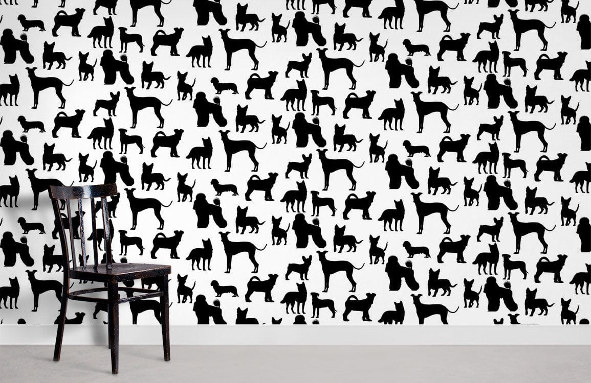 home decor with a variety of dog silhouettes
