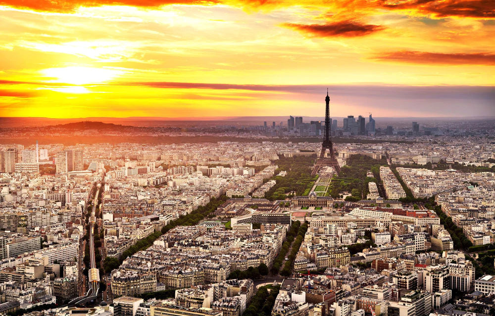 Murale da Parete Skyline al Tramonto di Parigi