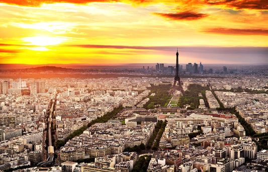 Paris panorama under sunshine customized wallpaper