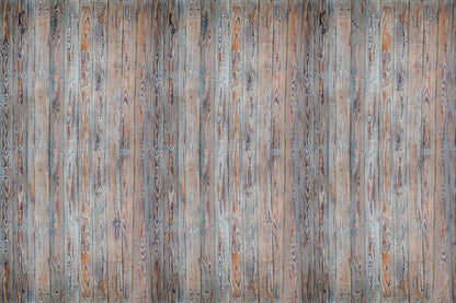 gray wall murals with a wood feel and faint cracks