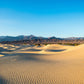 steady desert and mountains under blue sky custom wallpaper