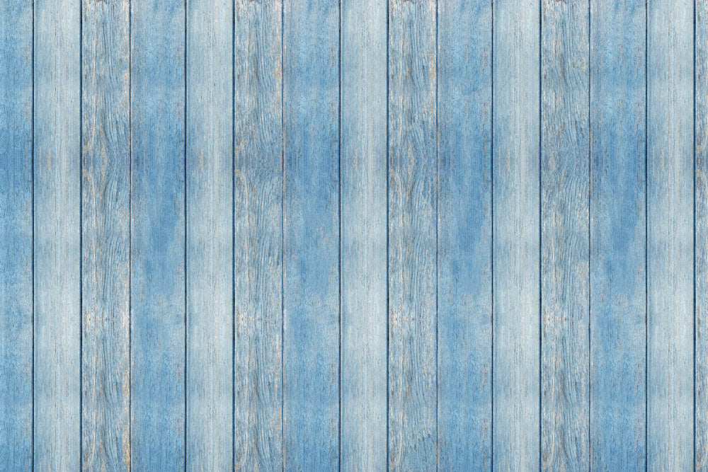blue wall murals wallpaper with a wood grain pattern and faint cracks