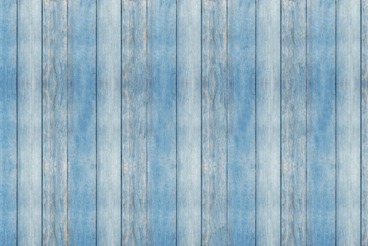 blue wall murals wallpaper with a wood grain pattern and faint cracks