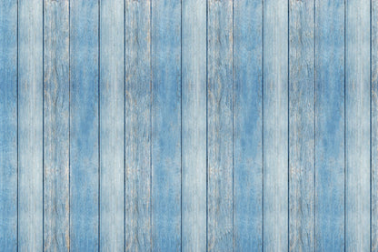 blue wall murals wallpaper with a wood grain pattern and faint cracks