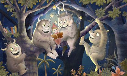 Enchanted Forest Storytime Mural Wallpaper