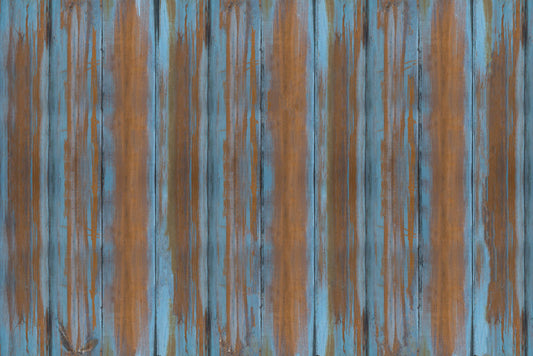 wallpaper with a wood grain and little fractures in an aged blue color