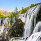 green mountains and sublime waterfalls custom wallpaper