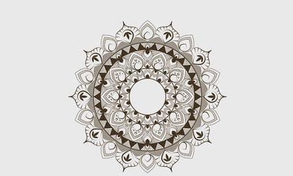 white Mandala wall murals wallpaper with a mystery pattern