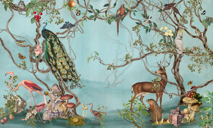 Enchanted Forest Animal Wall Mural Wallpaper
