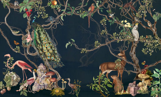 Enchanted Forest Animal Mural Wallpaper