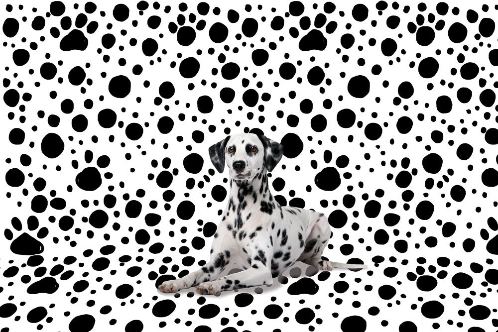 Playful Dalmatian Spots Pattern Mural Wallpaper