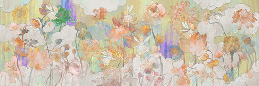 Elegant Watercolor Floral Bloom Mural Wallpaper