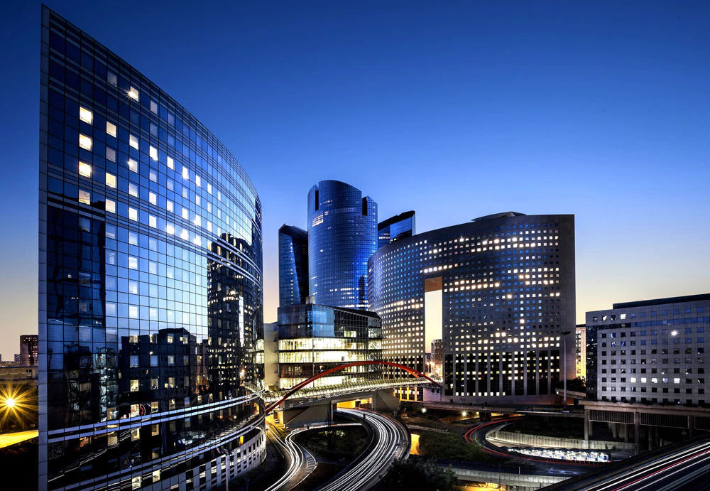 Modern Urban Skyline Mural Wallpaper