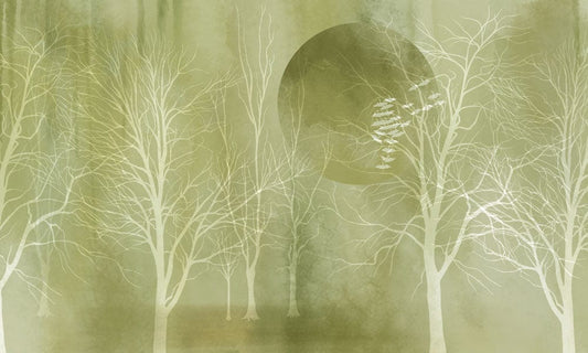 Mystical Forest Watercolor Mural Wallpaper