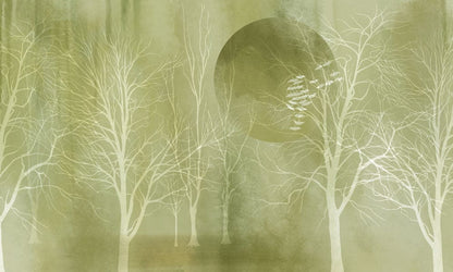 Mystical Forest Watercolor Mural Wallpaper