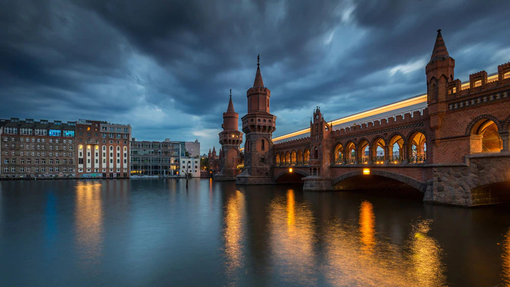 Majestic Cityscape Bridge Wall Mural