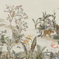 forest wall murals wallpaper with tigers and cranes.