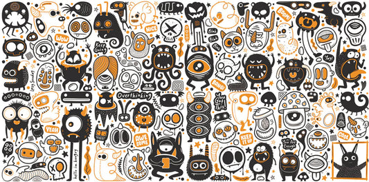 repeating pattern cartoon wallpaper for kid room