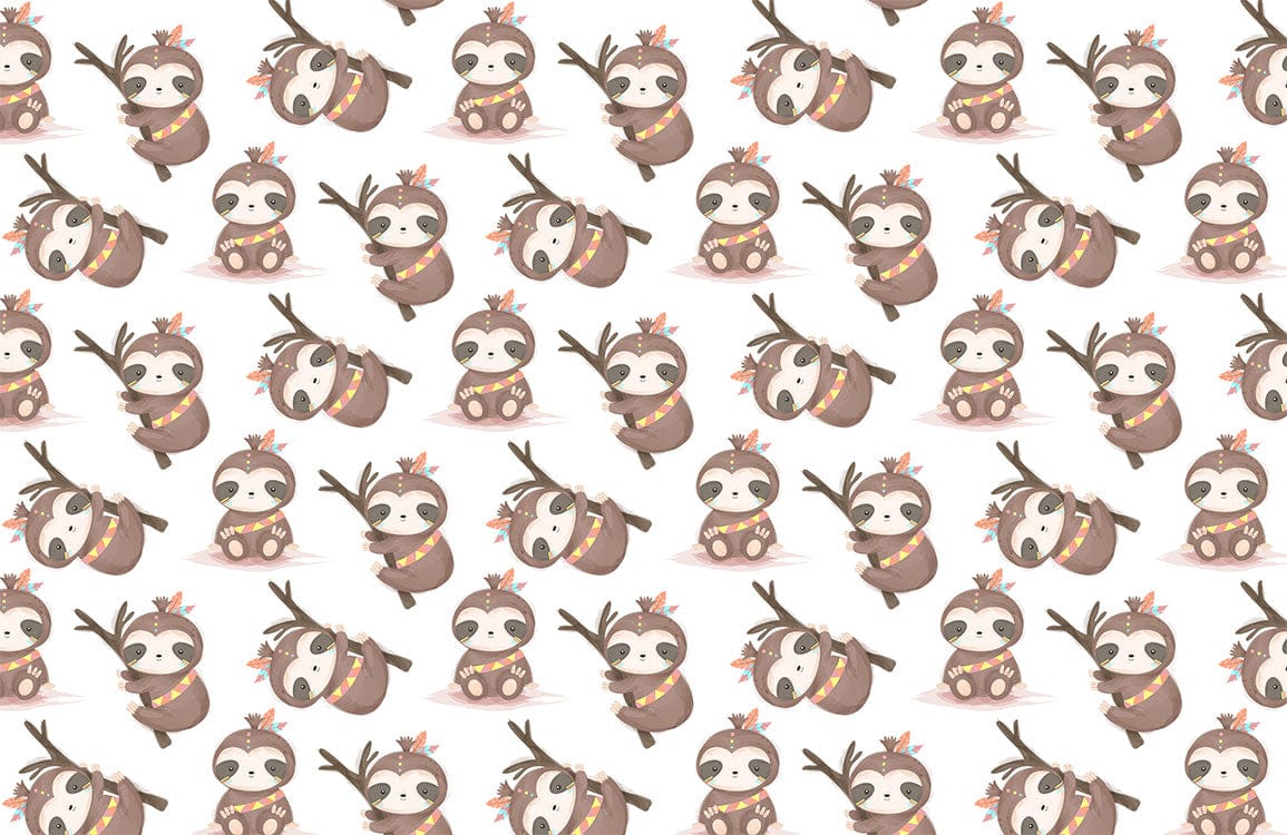Whimsical Woodland Animal Kids Mural Wallpaper