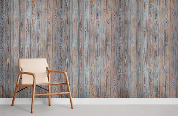 Rustic Weathered Plank Wood Mural Wallpaper