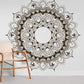 white house wall murals with Mandala patterns