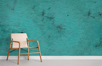 Rustic Teal Wood Texture Mural Wallpaper