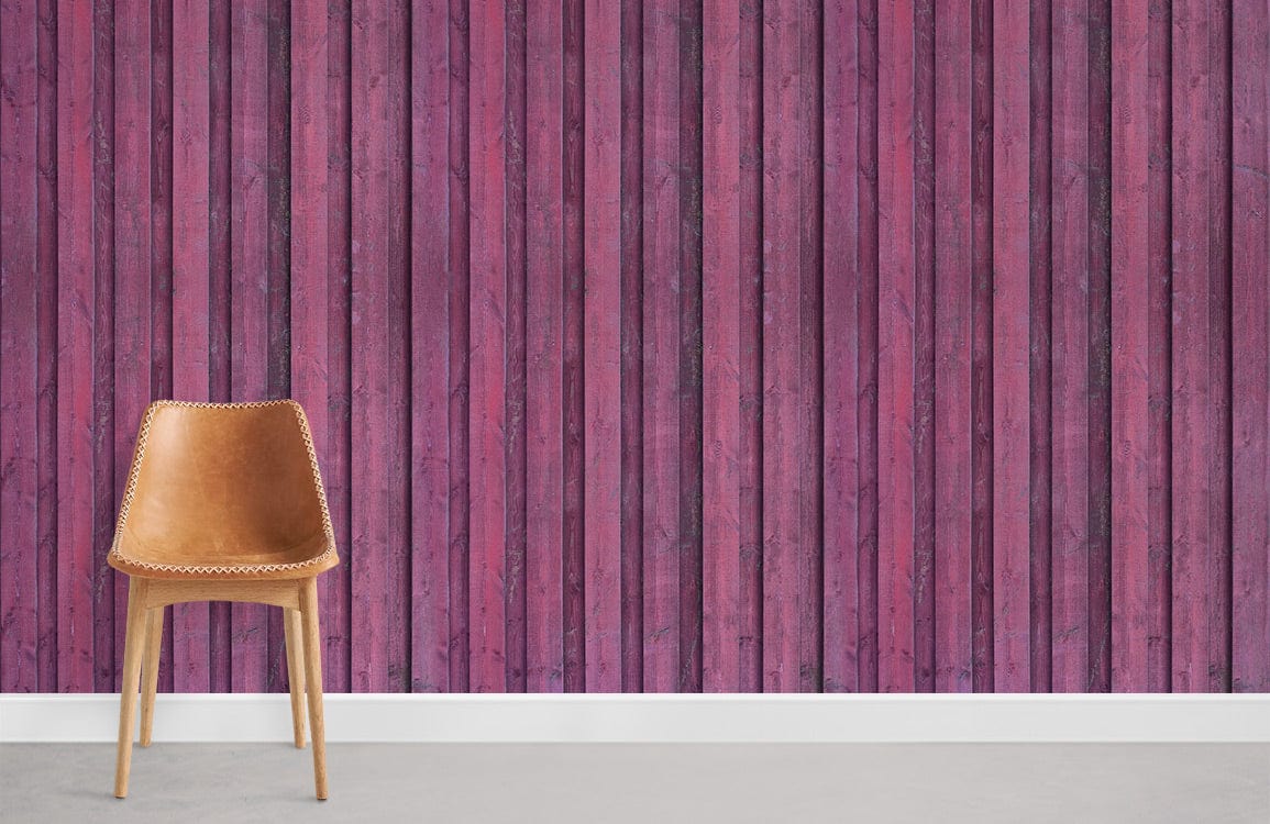 wall murals with a purple vertical wood texture