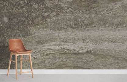 an abstract wallpaper mural of rusted, gray horizontal stone
