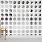 Modern Geometric Moon Phases Wallpaper for Wall