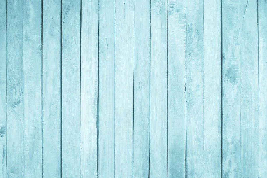 Rustic Blue Wooden Plank Wallpaper Mural