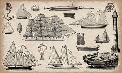 Boat Revolution Industrial Wallpaper Mural for Interior Design of Homes and Businesses
