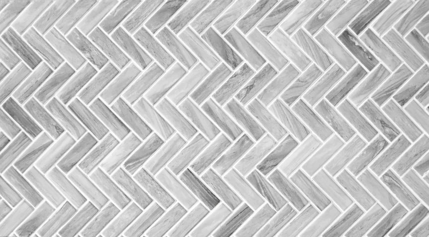 Modern Grey Herringbone Mural Wallpaper