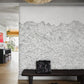 wallpaper depicting the peaks of the mountains in a pencil sketch for the hallway