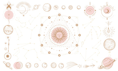 Planet Art Pattern Wallpaper Mural for Interior Design of Your Home