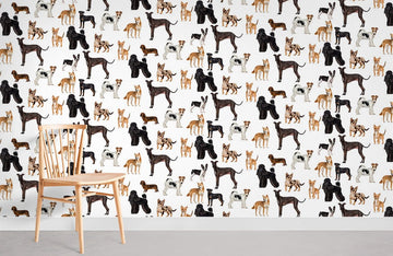 Animal Parade Canine Mural Wallpaper