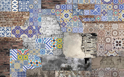 Brick grain Cement grey 3d wallpaper home decor