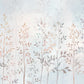 Wallpaper mural with pastel tiny trees for use in interior decoration