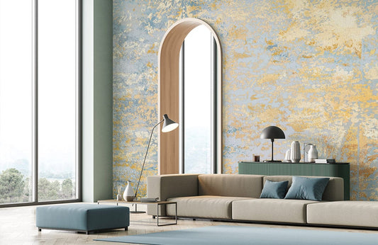 industrial golden marble wall mural living room